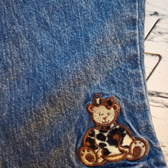 3 For 10 πβ¨οΈ VINTAGE 1990S Teddy Bear Flared Denim Jeans Size 6-9 Months - Picture 4 of 6